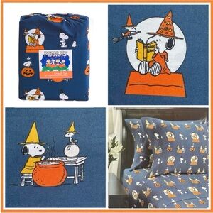 Berkshire Peanuts Snoopy Halloween Hocus Pocus Magic Potion Scary Pumpkin Sheets